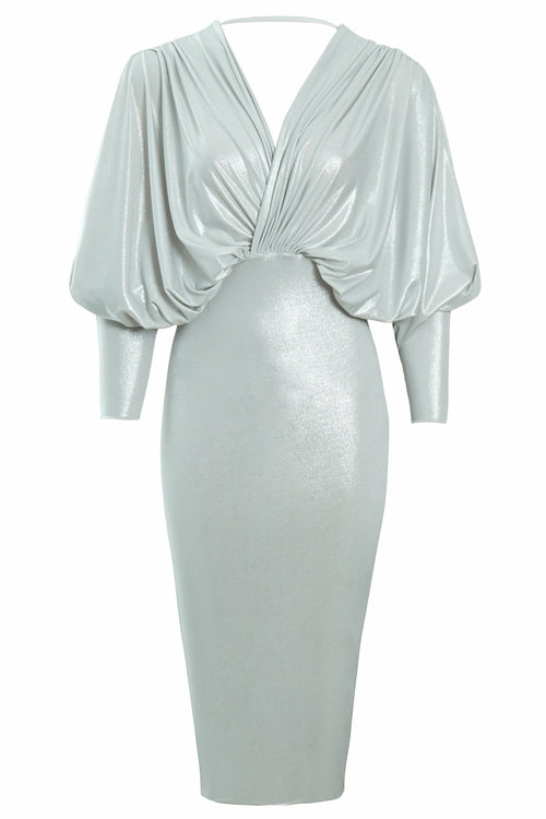 Batwing Sleeve Midi Dress