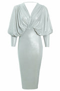 Batwing Sleeve Midi Dress
