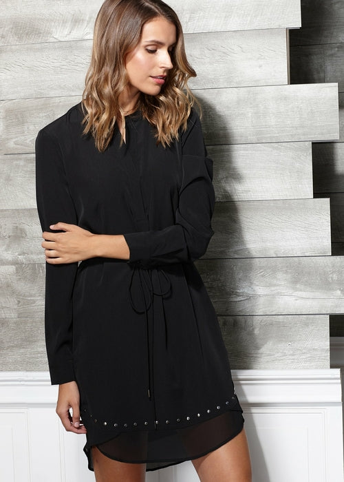 Studded Tie-Strap Dress