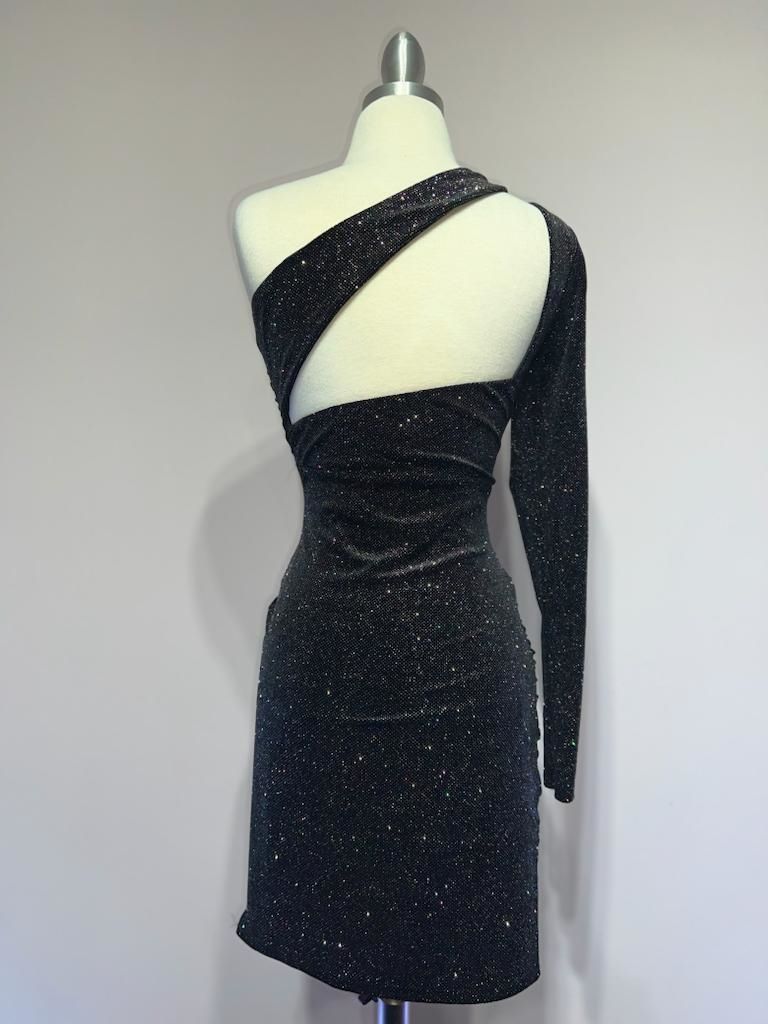 Asymmetrical Long-Sleeve Dress