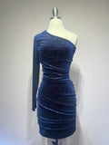 Asymmetrical Long-Sleeve Dress